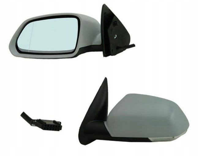 Oglinda exterioara Skoda Octavia Ii/Tour 2 (1z3/1z5), 06.2004-2008, Stanga, reglare electrica; grunduita; incalzita; geam asferic; cromat; 6 pini; cu semnalizare