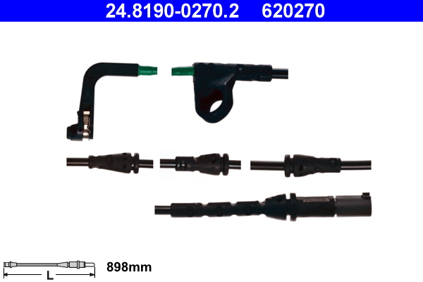 Senzor uzura placute frana Ate 24819002702, parte montare : punte fata, stanga