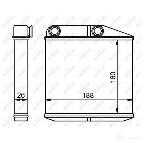 Radiator incalzire habitaclu Nrf 54213