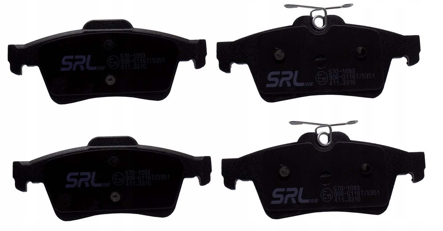 Placute frana spate SRLine Polonia Citroen C5 2008-; Ford C-Max/Grand C-max 2007-2019, Focus II 2004-2011; Focus 3 2011-; Kuga, Tourneo/Transit Connect, Jaguar, Mazda, Opel Vectra C, Renault Laguna, Espace, Saab; Volvo