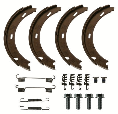 Set saboti frana mana Trw GS8481, parte montare : Punte spate