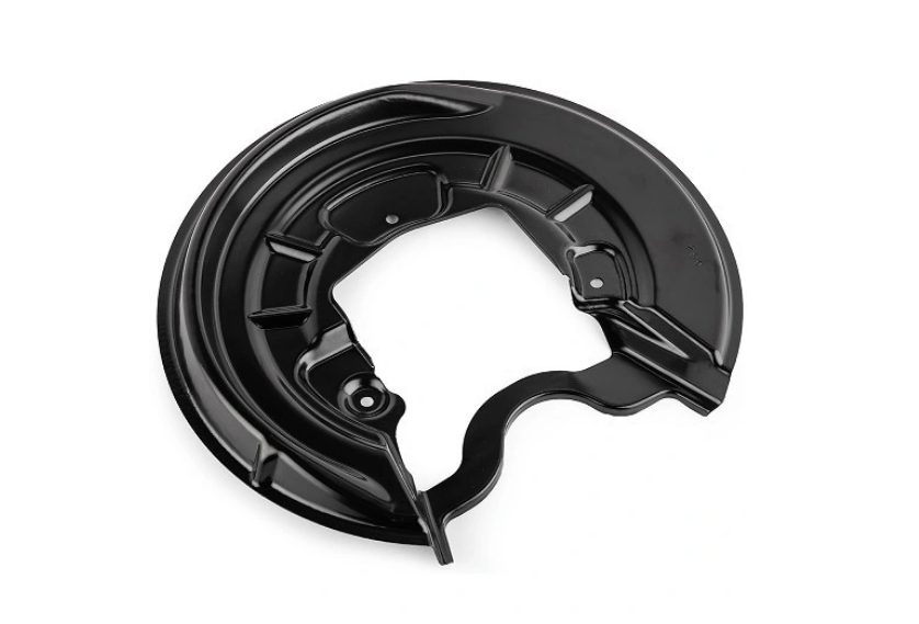 Protectie stropire disc frana spate AUDI A3 (8P), 2003-10.2012; SKODA OCTAVIA II/TOUR II (1Z3/1Z5), 06.2004-12.2012, VW CADDY III/LIFE (2K), 03.2004-2020, GOLF V (1K), 10.2003-05.2009, stanga, metal; 4x4, diametru disc frana : 260 mm,