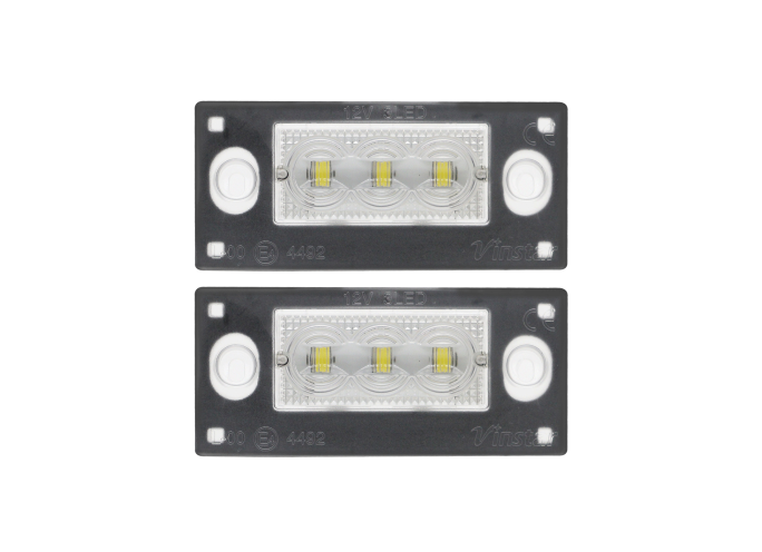 Set 2 buc lampa numar AUDI A3 (8L), 01.2000-04.2003; A4 (B5), 01.1999-09.2001, partea stanga, LED; transparent; TUNING,