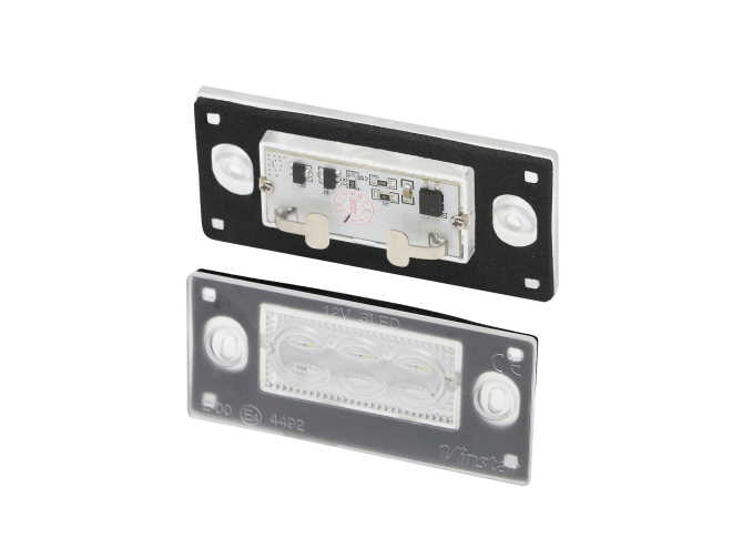 Set 2 buc lampa numar AUDI A3 (8L), 01.2000-04.2003; A4 (B5), 01.1999-09.2001, partea stanga, LED; transparent; TUNING,