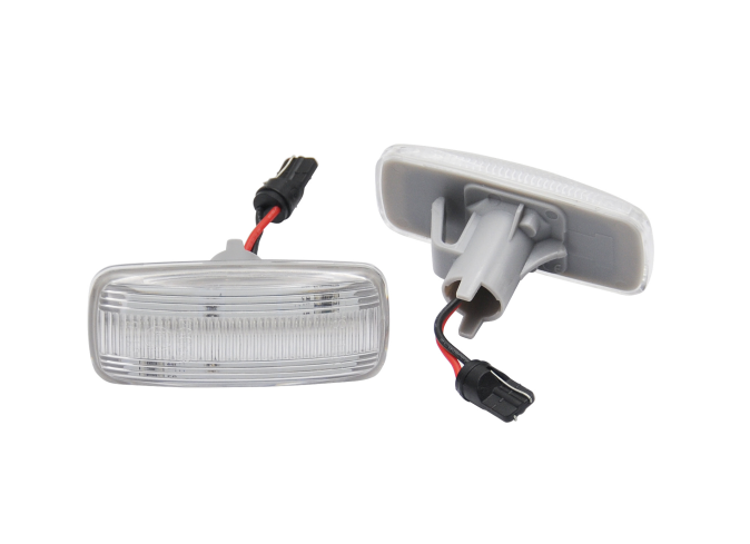 Set lampa semnalizare laterala AUDI A2 (8Z), 01.2000-12.2005; A3 (8L), 01.2000-04.2003; A4 (B5/B6), 01.1999-2004; A6 (C5), 05.1997-2005; A8 (D2), 1999-2002; TT (8N), 10.1998-05.2006, dynamic indicator; LED; transparent; TUNING,