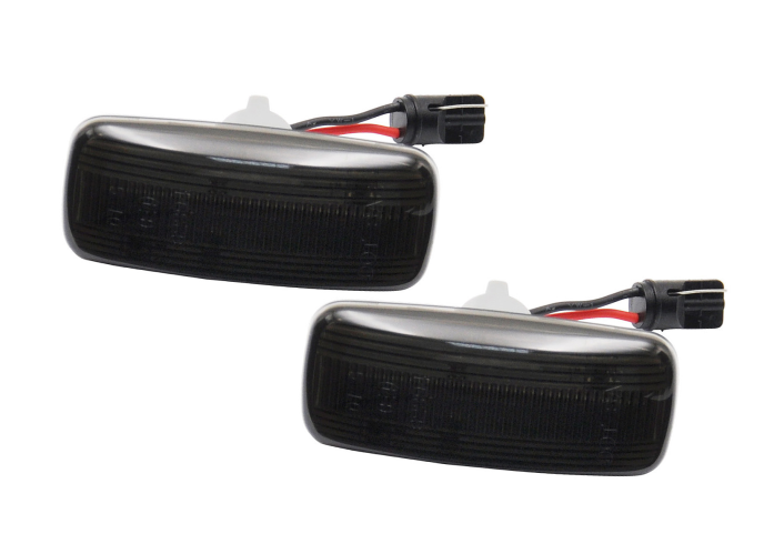 Set lampa semnalizare laterala AUDI A2 (8Z), 01.2000-12.2005; A3 (8L), 01.2000-04.2003; A4 (B5/B6), 01.1999-2004; A6 (C5), 05.1997-2005; A8 (D2), 1999-2002; TT (8N), 10.1998-05.2006, dynamic indicator; LED; fumuriu; TUNING,