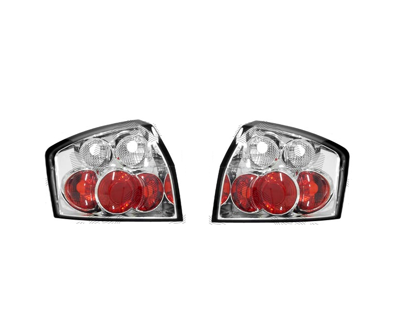 Set stopuri, lampa spate AUDI A4 (B6), 11.2000-11.2004 Sedan, partea stanga, transparent, silver; fara suport bec; TUNING,