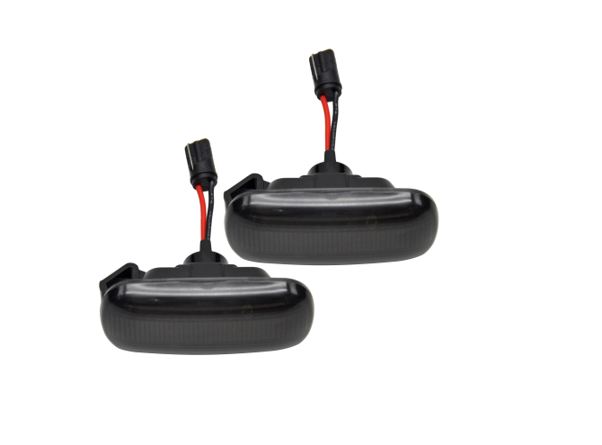 Set lampa semnalizare laterala AUDI A3 (8P), 05.2003-04.2008; A4 (B6/B7), 11.2000-2008; A6 (C5/C6), 06.2001-03.2011, dynamic indicator; LED; fumuriu; TUNING,
