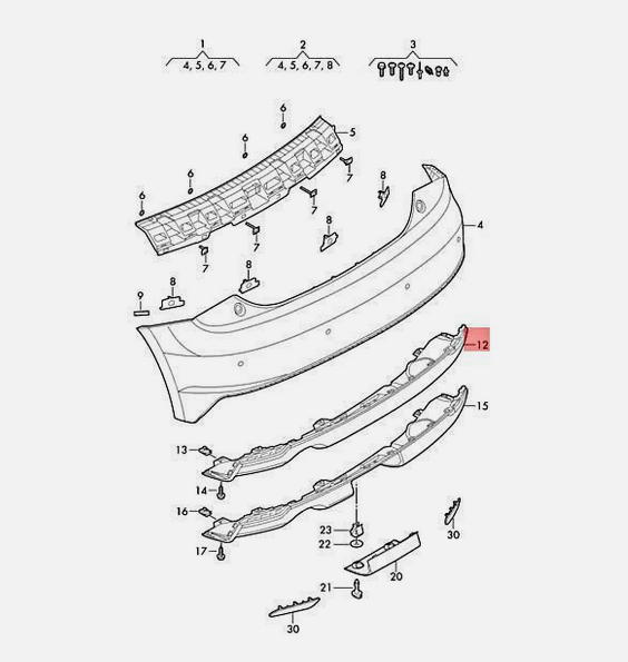 Spoiler bara spate AUDI A1 (GB), 10.2018-, cu gaura evacuare,