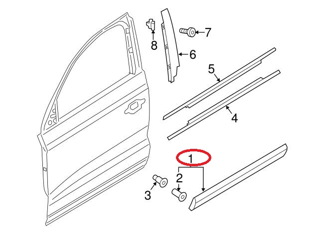 Bandou usa fata AUDI Q3 (8U), 06.2011-02.2015, partea stanga, grunduit, gri; usa fata,