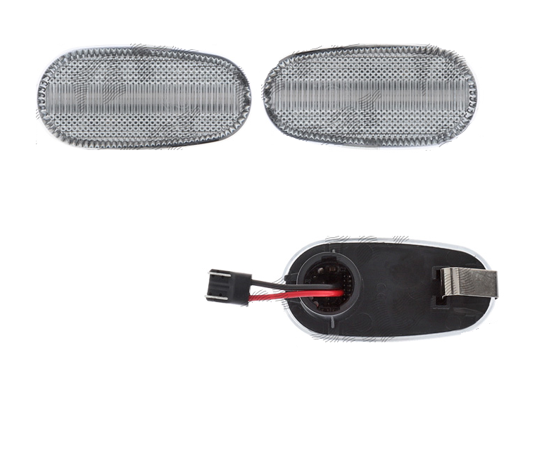 Set lampa semnalizare laterala ALFA ROMEO 147 (937), 10.2000-10.2004; GT (937), 11.2003-08.2010; MITO (955), 07.2008-12.2018; FIAT BRAVO (198), 02.2007-, LED; transparent; TUNING; LED,