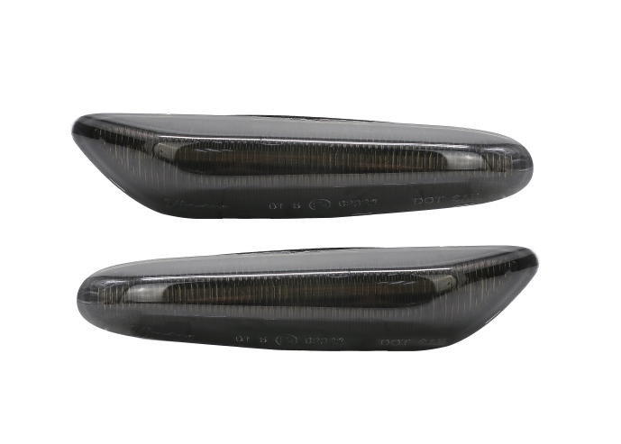 Set lampa semnalizare laterala BMW Seria 1 (E81-E88), Seria 3 (E46, E90/91, E92/93), Seria 5 (E60/E61), X3 (E83), LED; fumuriu;