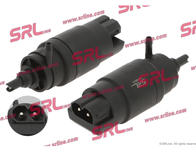 Pompa spalator BMW Seria 3 (E30/E36), 1982-2000; 5 (E34), 1987-1996; 5 (E39), 1996-2004, Seria 6 (E24), 1978-1989, Seria 7 (E32), 1986-1994; 7 (E38), 1994-2001, Seria 8 (E31); Z1 (E30), 1988-1991; Z3 E36/7/E36/8), 1995-2003, SRLine, Pompa mono,