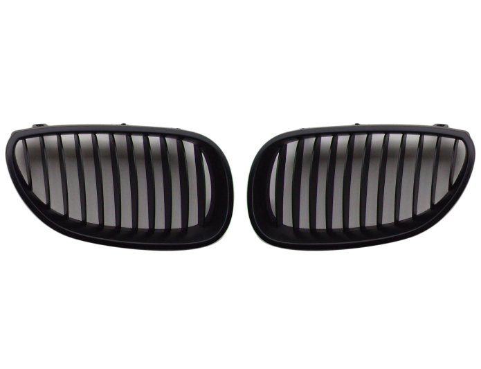 Grila masca fata fata BMW Seria 5 (E60/E61), 06.2003-06.2010, partea stanga, negru; TUNING,