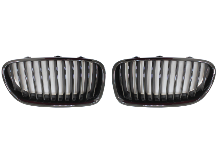 Grila masca fata fata BMW Seria 5 (F10/F11), 12.2009-2013, partea stanga, negru, lucios; TUNING,