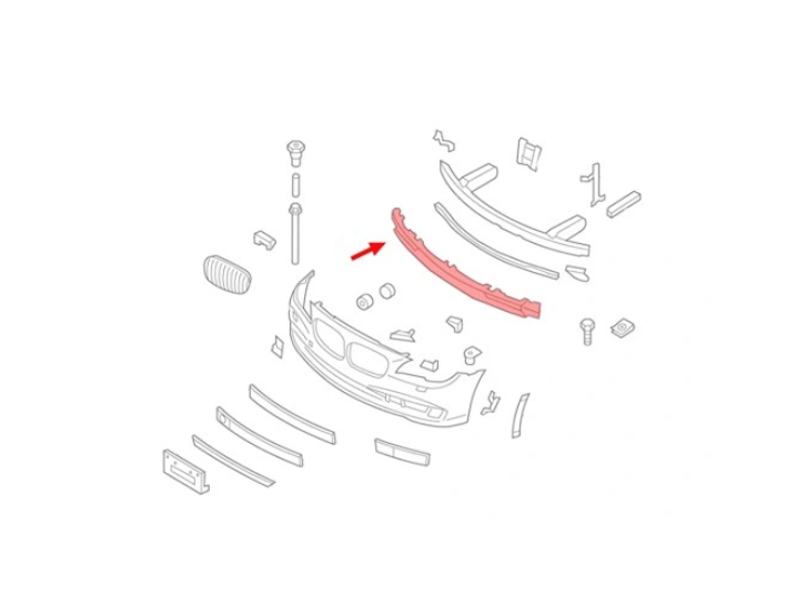 Absorber, armatura bara fata BMW Seria 5 (F10/F11), 12.2009-08.2017
