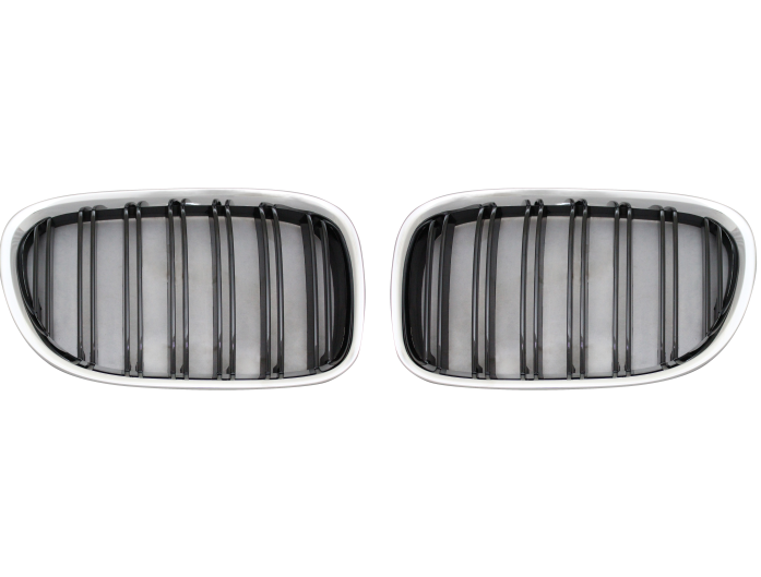 Grila masca fata fata BMW Seria 7 (F01/F02), 10.2008-01.2016, partea stanga, type M-Tech; crom/negru; TUNING,