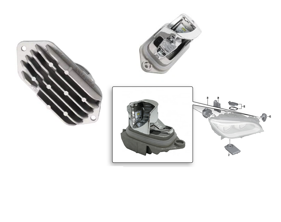 Modul LED BMW Seria 7 (F01/F02), 10.2008-01.2016, partea dreapta, LED; cu lumini pentru curbe,