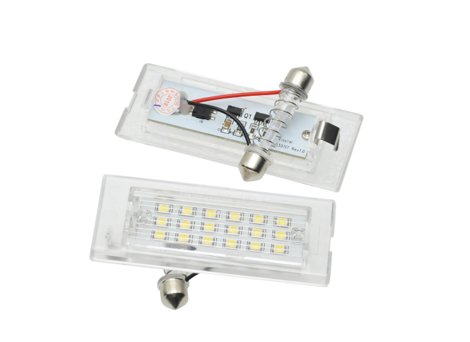Set 2 buc lampa numar BMW X3 (E83), 06.2003-11.2010; X5 (E53), 01.1999-05.2003, partea stanga, LED; TUNING,