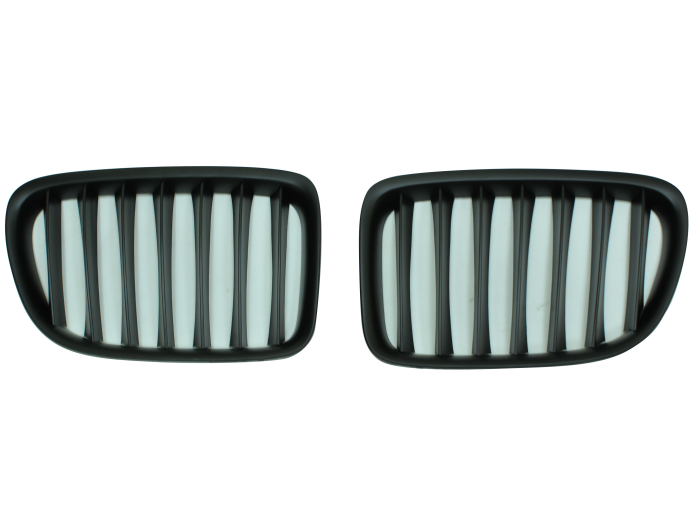 Grila masca fata fata BMW X1 (E84), 2012-08.2015, partea stanga, negru/negru; TUNING,