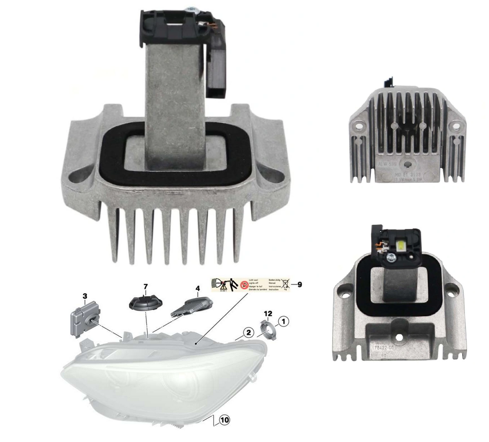 Modul LED BMW Seria 1 (F20), 08.2011-06.2019, partea stanga=dreapta, pentru lumini de zi daytime; LED,