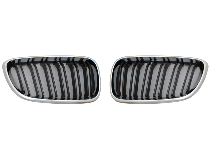Grila masca fata fata BMW Seria 2 (F22), 03.2014-07.2021, partea stanga, type M-Tech; crom/negru; TUNING,