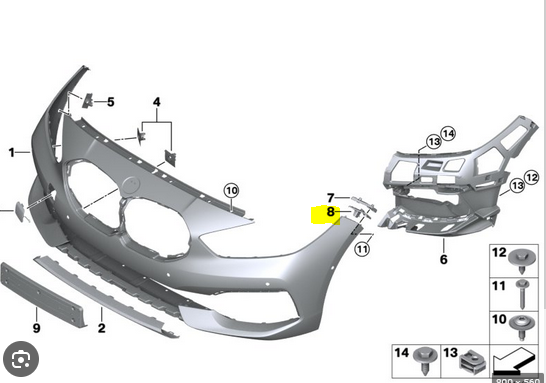 Suport bara fata BMW Seria 1 (F40), 06.2019-08.2024, Seria 2 GRAN COUPE (F44), 04.2020-, partea stanga, inferior,