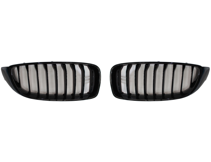 Grila masca fata fata BMW 4/4 GC (F32/F33/F36/F82/83), 12.2013-, partea stanga, type M-Performance; negru, lucios; TUNING,
