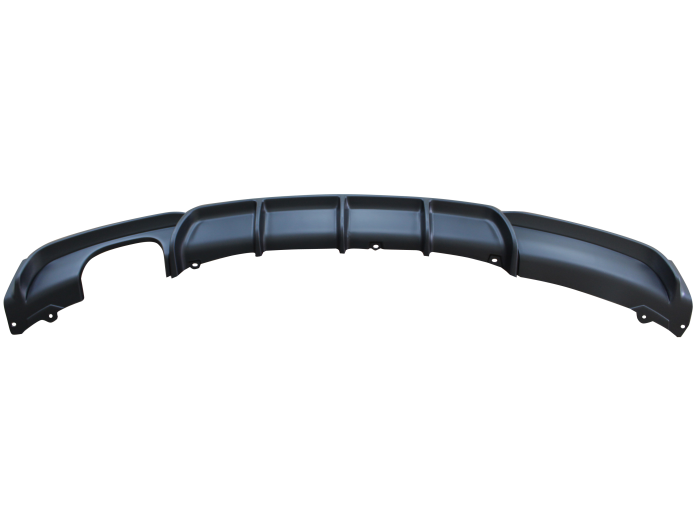 Spoiler bara spate BMW Seria 3 (F30/F31), 01.2012-12.2019, negru; type M-Performance; cu iesiri evacuare dubla; TUNING,