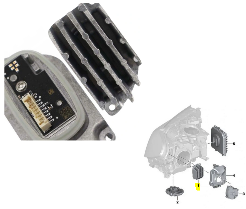 Modul LED BMW Seria 5 (G30/G31), 05.2017-08.2020, partea dreapta, LED,