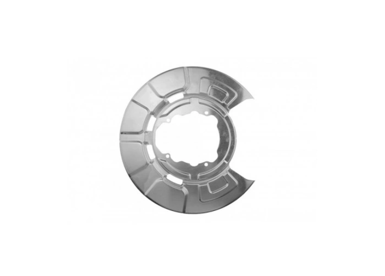 Protectie stropire disc frana spate BMW X5 (E70), 10.2006-11.2013; X5 (F15/F85), 10.2013-03.19; X6 (E71), 01.2008-12.2013, X6 (F16), 01.2014-12.2019, stanga=dreapta, metal, diametru disc frana : 320, diametru interior : 120, diametru exterior : 360 mm,