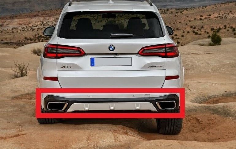 Spoiler bara spate BMW X5 (G05/F95), 11.2018-, model : M-Pack, cu 2 gauri senzori parcare,