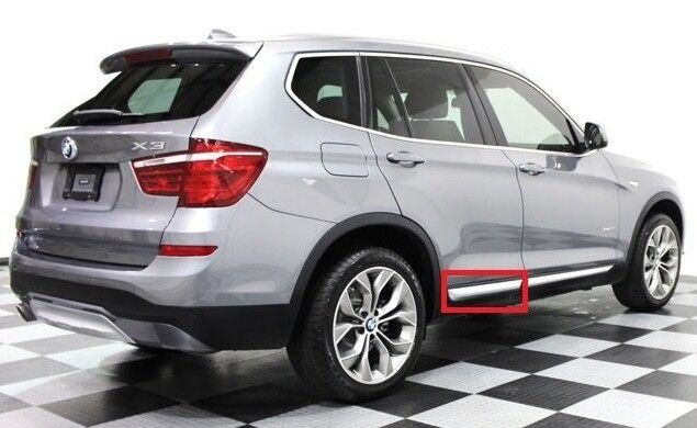Bandou usa spate BMW X3 (F25), 03.2014-08.2017; X4 (F26), 08.2014-05.2018, partea dreapta, cu bandou silver vopsit; negru, texturat; usa spate,