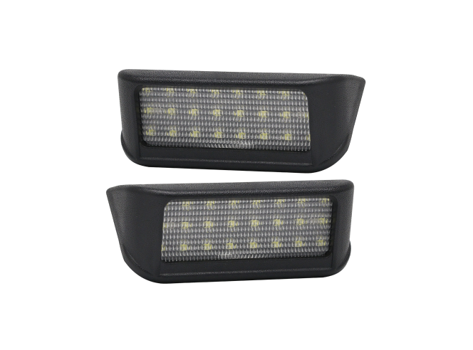Set 2 buc lampa numar inmatriculare spate CITROEN Berlingo, Jumpy, Jumpy; Fiat Scudo (270); Opel Combo, Vivaro, Zafira; PEUGEOT Expert, Expert/Traveller, Partner, Partner/Rifter; TOYOTA Proace City, Proace/Verso-, cu 2 usi, stanga=dreapta, LED; TUNING,