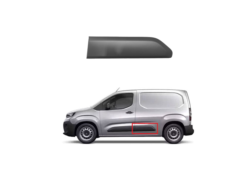 Bandou usa spate CITROEN BERLINGO, 06.2018-12.2023; FIAT DOBLO (263), 2022-; OPEL COMBO/LIFE, 09.2018-; PEUGEOT PARTNER/RIFTER, 06.2018-12.2023; TOYOTA PROACE CITY, 10.2019-, partea stanga, grunduit; usa spate; lungime 700 mm,
