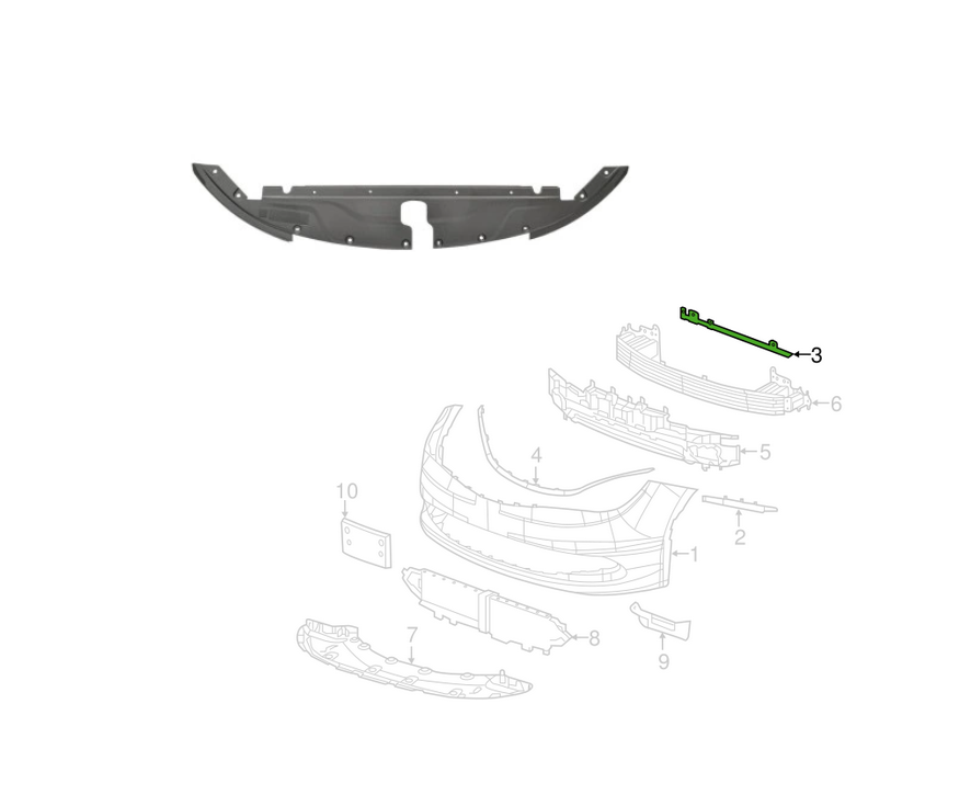 Ornament superior Trager, panou central fata CHRYSLER PACIFICA, 04.2020-; VOYAGER, 01.2021-12.2021 model L;LX;LXI; VOYAGER, 2022-12.2023 model LX