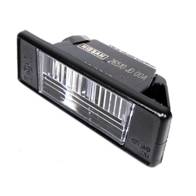 Lampa numar spate NISSAN JUKE (F15), 06.2010-2019; NAVARA (D23), 06.2014-; QASHQAI (J10), 03.2007-2014; X-TRAIL (T31), 09.2007-09.14, partea central, original, W5W; fara suport becuri; SAE,