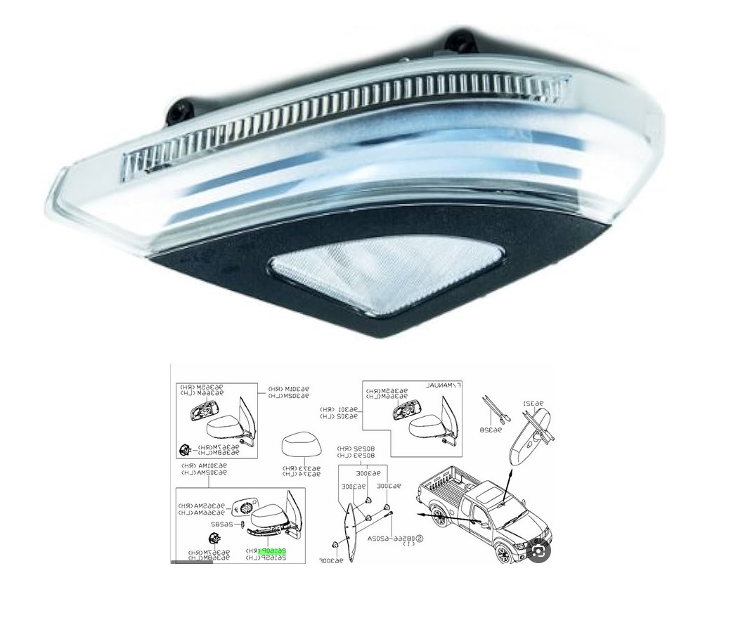 Lampa semnalizare oglinda NISSAN NAVARA/FRONTIER (D40)/PATHFINDER (R51), 09.2004-, partea dreapta, original, LED,