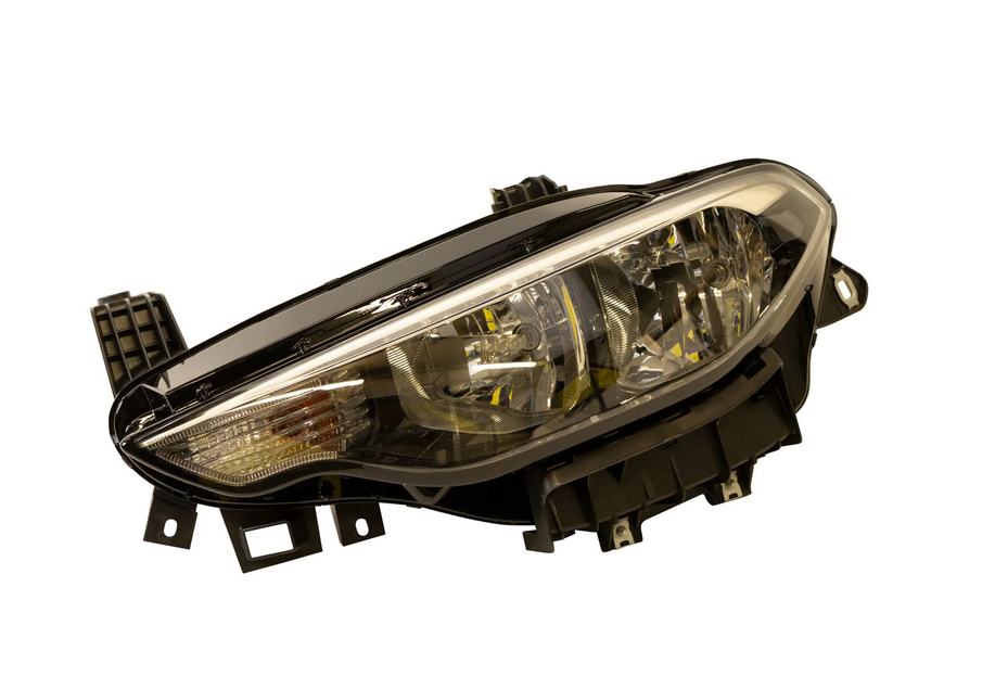 Far FIAT TIPO, 04.2016-, partea stanga, AYFAR, cu daytime running light; H15+H7; electrical; negru rim; cu motor; halogen,