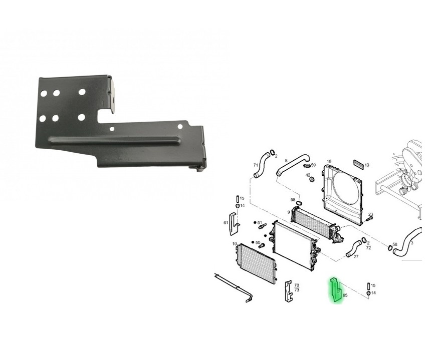 Suport radiator fata IVECO DAILY, 07.2014-, partea stanga,