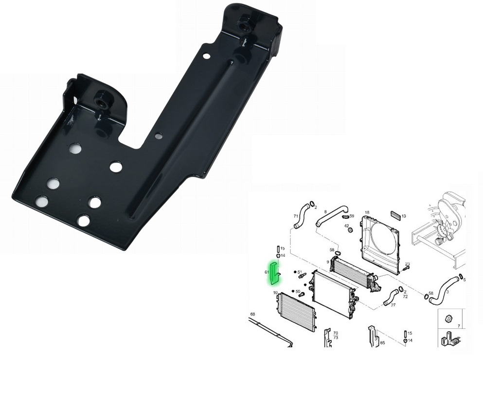 Suport radiator fata IVECO DAILY, 07.2014-, partea dreapta,