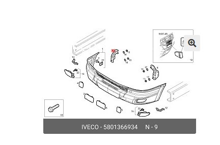 Suport bara fata IVECO DAILY, 07.2014-, partea stanga,