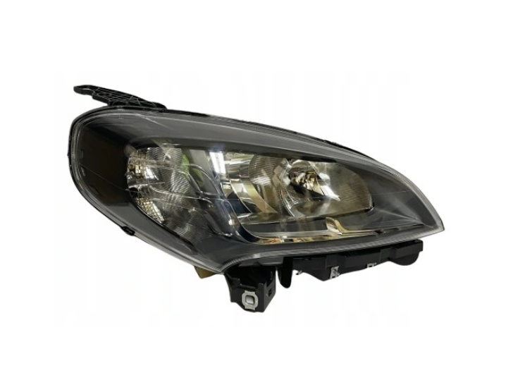Far FIAT DOBLO (263), 01.2015-, partea dreapta, DEPO, cu daytime running light; H7+H7+W21W+WY21W; electrical; negru rim; cu motor; halogen,