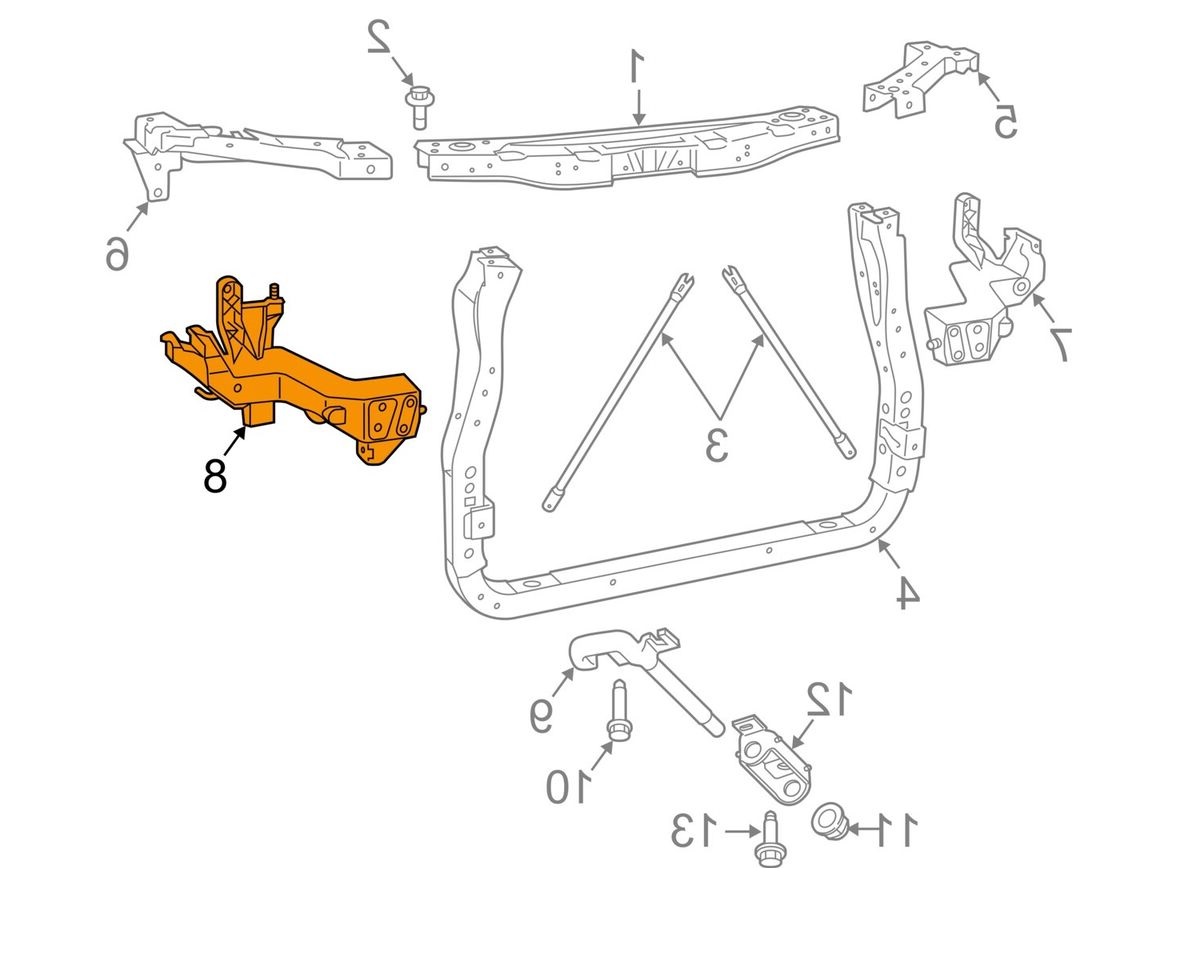 Suport fixare far DODGE DURANGO, 12.2010-2013, partea dreapta,