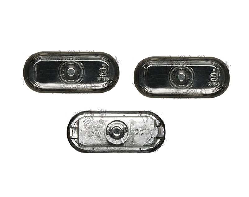 Lampa semnalizare laterala fata FORD Fiesta (JHS), Focus C-MAX (C214), Focus II (DA\_), Fusion (JUS); SEAT Altea (5P1/5P5), Exeo (3R), Ibiza (6J/6L), Leon, Toledo, stanga, fumuriu, transparent; fara becuri; TUNING,