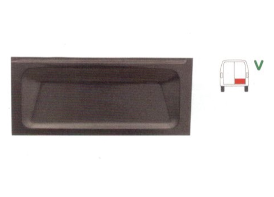 Panou reparatie usa spate FORD TRANSIT, 10.1985-07.2000 modele cu 2 usi spate, partea dreapta, inferior; metal galvanizat; inaltime 385 mm,