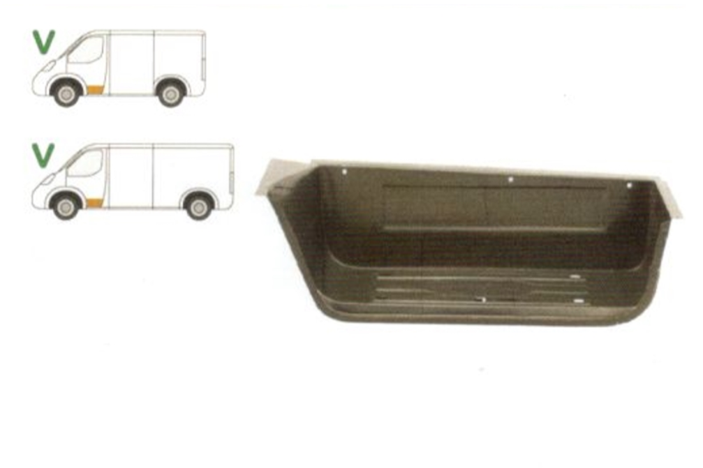 Treapta fata FORD TRANSIT, 1986-2000, partea stanga, metal galvanizat; mare,