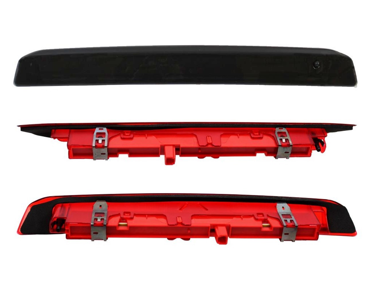 Stop suplimentar frana spate FORD B-MAX, 08.2012-; FOCUS III, 12.2010-08.2018 Combi; MONDEO (BA7), 09.2010-02.2015 Combi, partea central, cu duza spalator; LED; fumuriu; TUNING,
