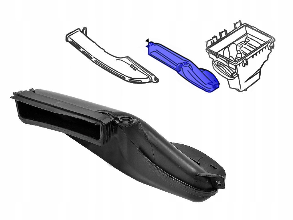 Capac carcasa filtru aer FORD EDGE, 06.2014-06.2019, conducta,