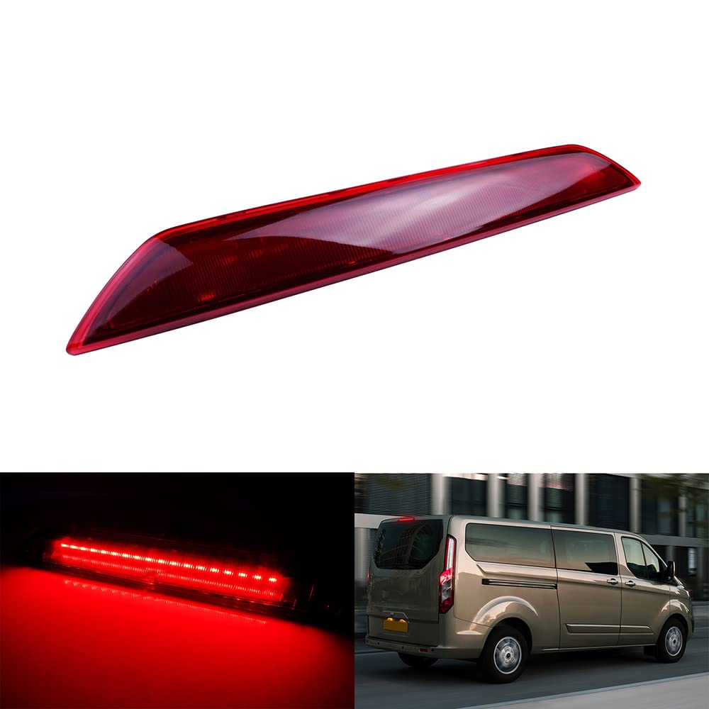 Stop suplimentar frana spate FORD TRANSIT/TOURNEO CUSTOM, 03.2013-08.2017; TRANSIT/TOURNEO CUSTOM, 07.2017-12.2023; TRANSIT/TOURNEO, 01.2014-12.2019, partea central, LED; rosu,